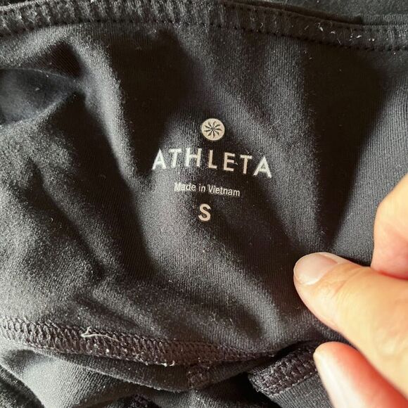 Athleta Faux Leather High Rise Full Length Spandex Athletic Leggings - Picture 11 of 12